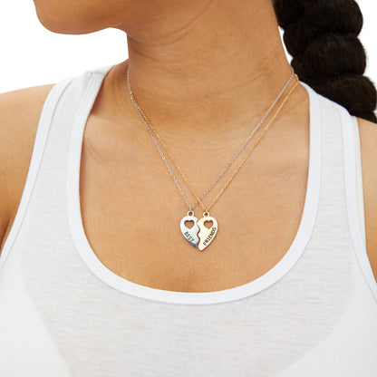 BFF Half Heart Necklace Set Branded Retreat