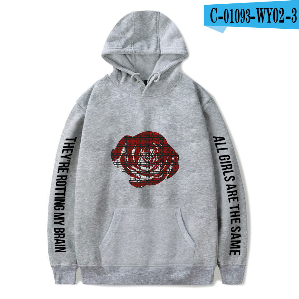 Juice Wrld Printed Fashionable Loose Men's And Women's Hooded Sweater