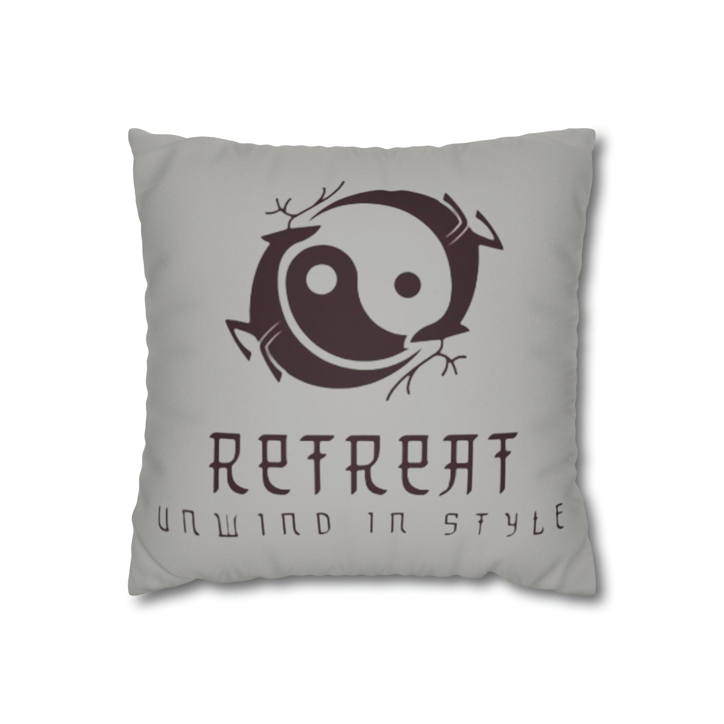 Retreat Faux Suede Square Pillow Case