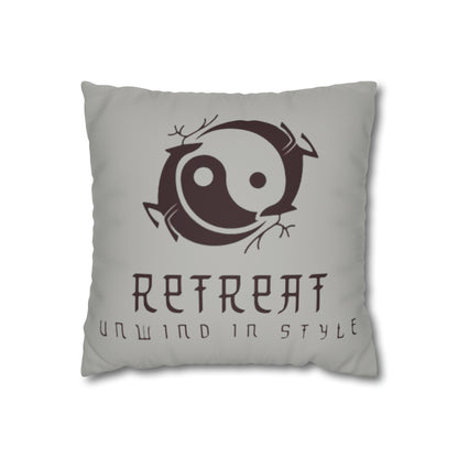 Retreat Faux Suede Square Pillow Case