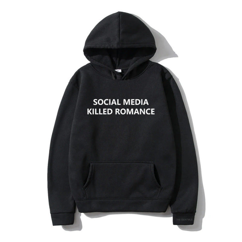 Social media killed romance hoodie