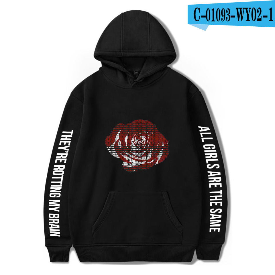 Juice Wrld Printed Fashionable Loose Men's And Women's Hooded Sweater