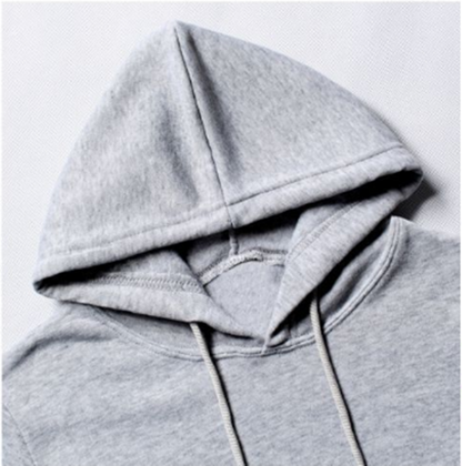 Print Loose - fitting Fleece Hoodie With Long Sleeves