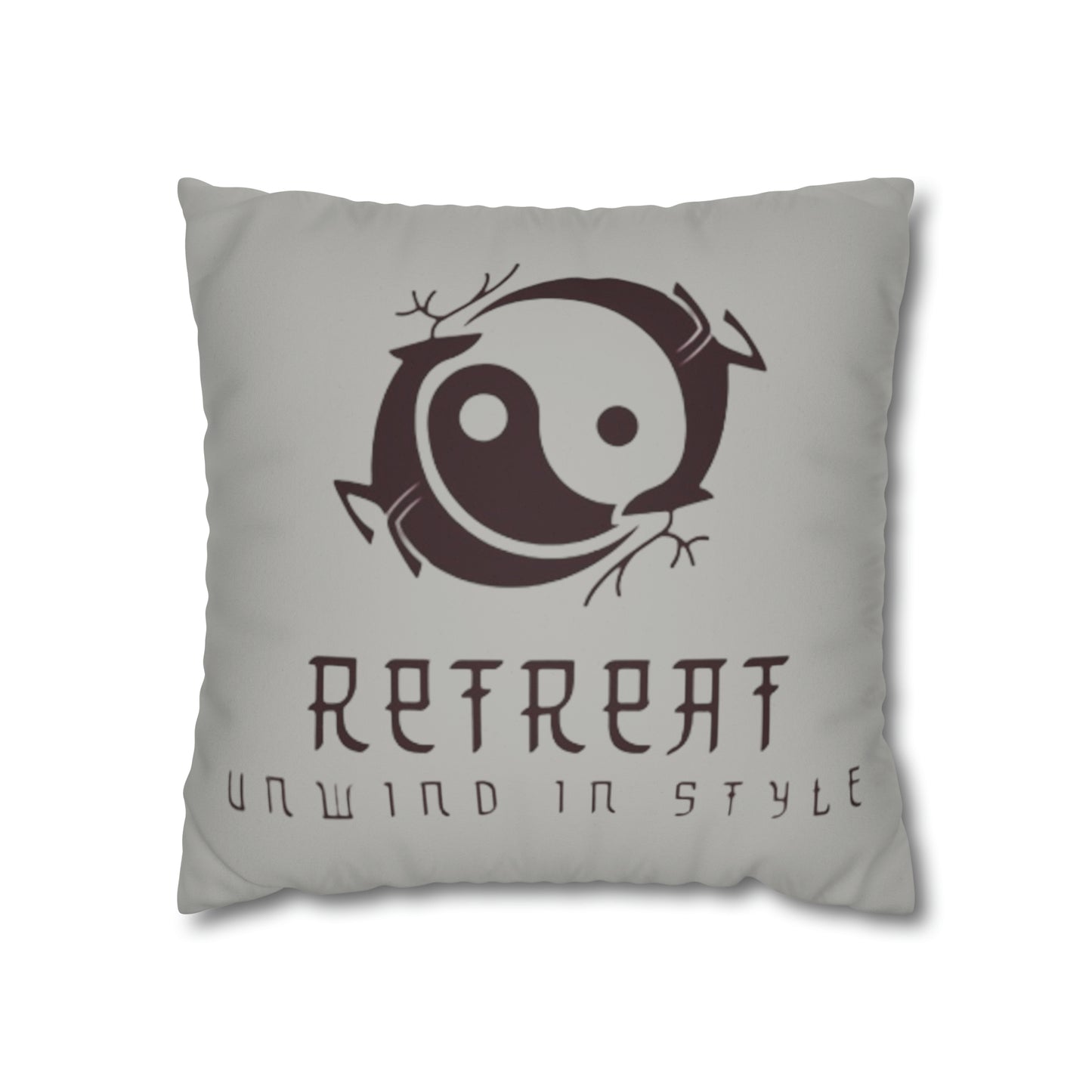Retreat Faux Suede Square Pillow Case