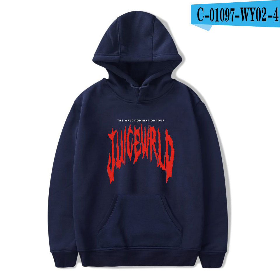 Juice Wrld Printed Fashionable Loose Men's And Women's Hooded Sweater