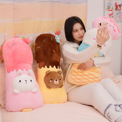 Women's Fashion Simple Long Plush Pillow