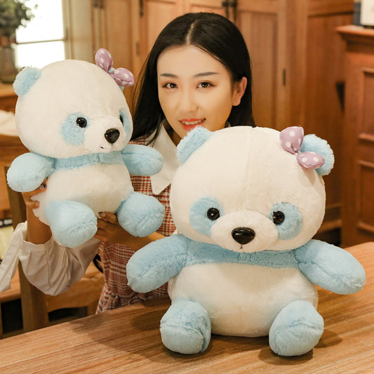 Seated color panda doll