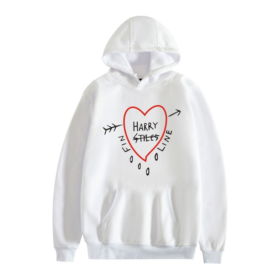 Candy Color Sweatshirt Black Harry Styles Print Hoodie