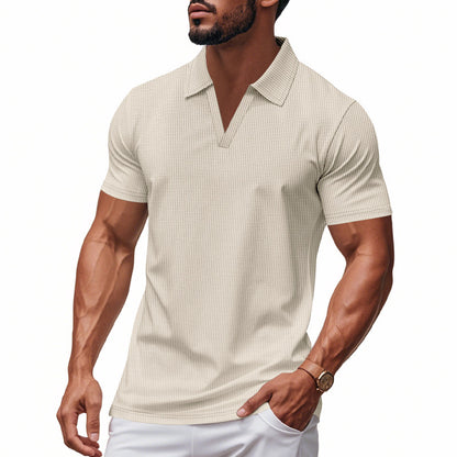 Short Sleeve Lapel Polo Shirt Men