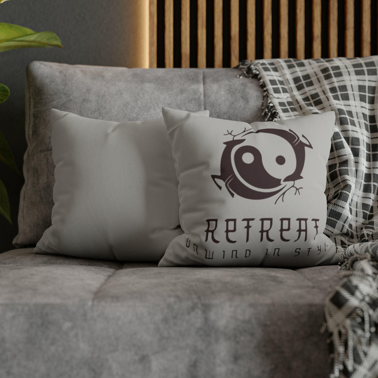 Retreat Faux Suede Square Pillow Case