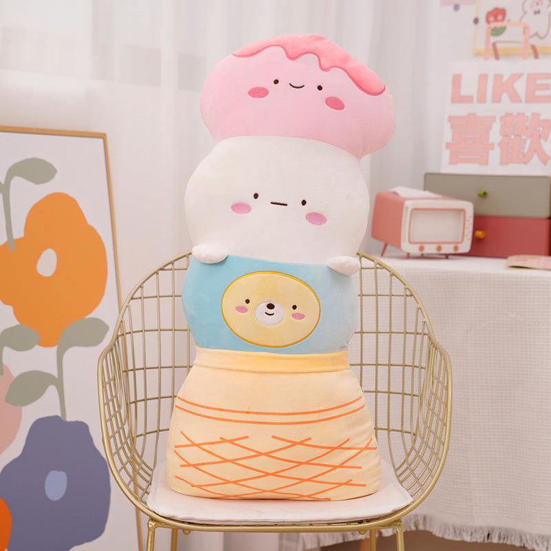 Women's Fashion Simple Long Plush Pillow