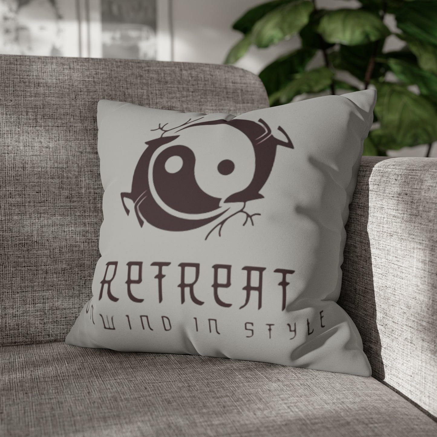 Retreat Faux Suede Square Pillow Case