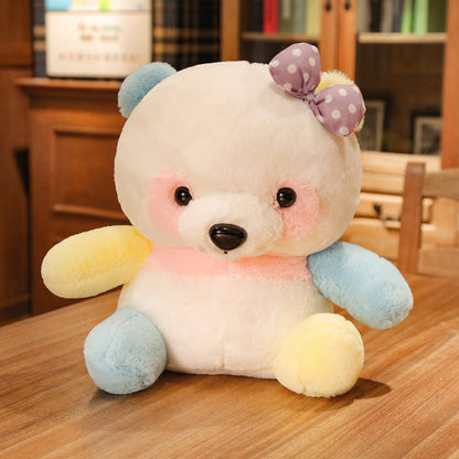 Seated color panda doll