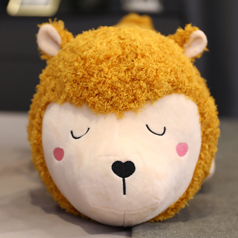 Lovely Alpaca Plush Toy Doll On The Bed