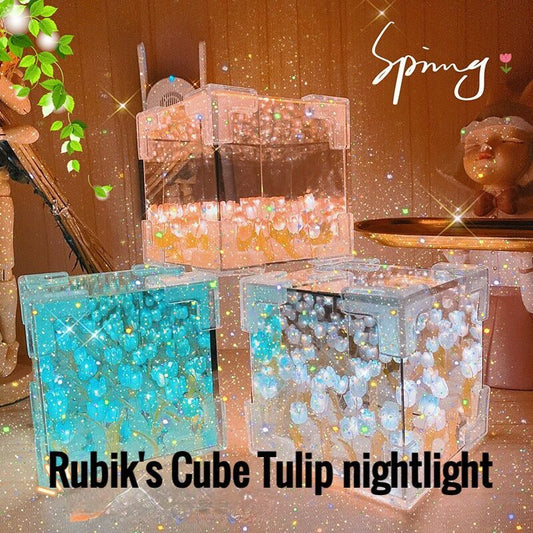 Handmade DIY Tulip Flower Small Night Light Romantic Gift