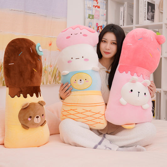 Women's Fashion Simple Long Plush Pillow
