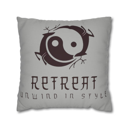 Retreat Spun Polyester Square Pillow Case