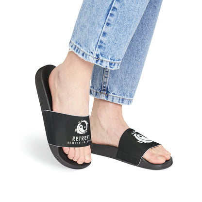 Women's PU Slide Sandals Branded Retreat