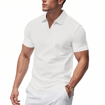 Short Sleeve Lapel Polo Shirt Men