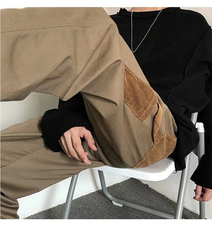 Men's Overalls Loose Straight Casual Pants