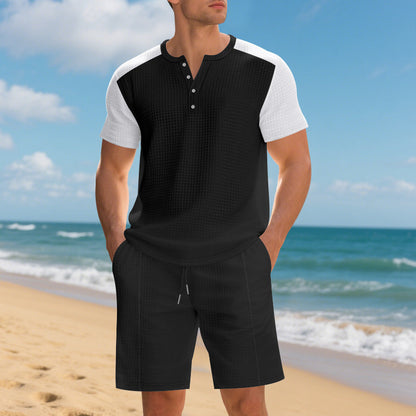 Plus Size American Short Sleeve Suit