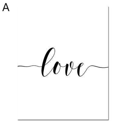 Black And White Sweet Love Canvas Painting Decorative Painting Core