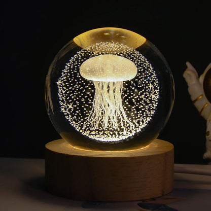 Luminous Starry Sky And Planets Moon Moon Crystal Ball