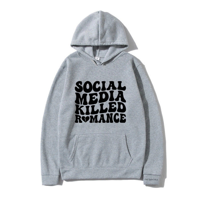 Social media killed romance hoodie