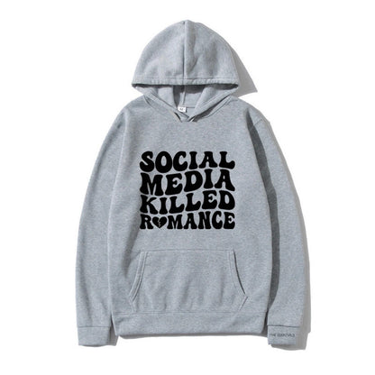 Social media killed romance hoodie