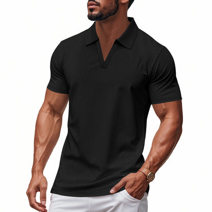 Short Sleeve Lapel Polo Shirt Men