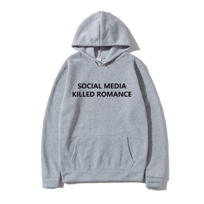 Social media killed romance hoodie