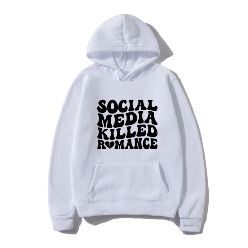 Social media killed romance hoodie