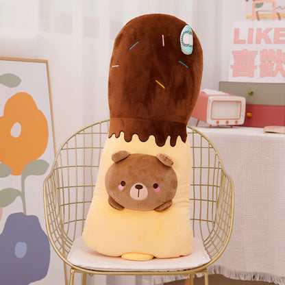 Women's Fashion Simple Long Plush Pillow
