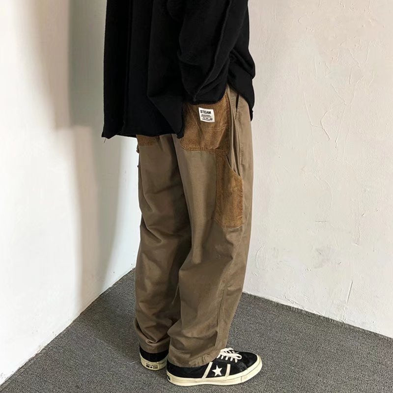 Men's Overalls Loose Straight Casual Pants