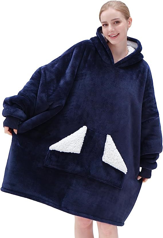 Men's And Women's Same Hooded Blanket